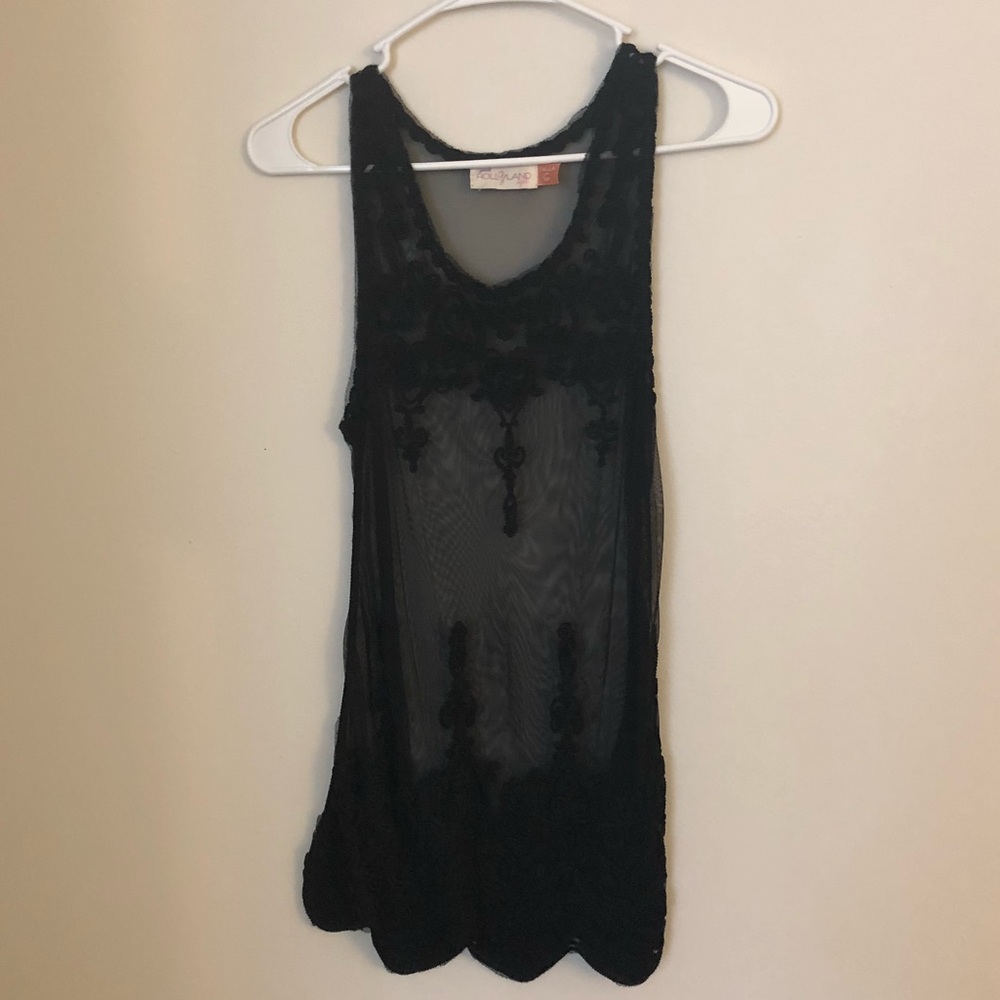 Sheer lace tank